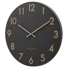 Charcoal Grey Jones Silent Wall Clock